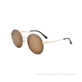 Wholesale Korea Brand Fashion Double Bridge Color Lens Metal Frame Sunglasses For Men And Women